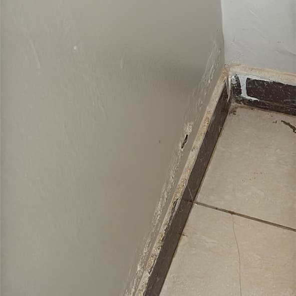 اثار رطوبة في الجدران الداخلية