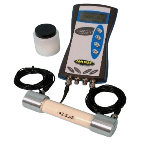 Ultrasonic pulse velocity test